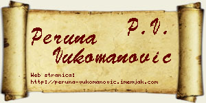 Peruna Vukomanović vizit kartica